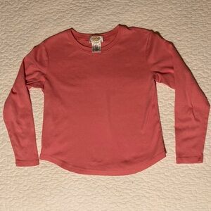 Talbots Petites Long Sleeved Pima Cotton T-Shirt | Size P | Soft Pink